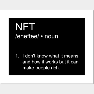 NFT funny definition white Posters and Art